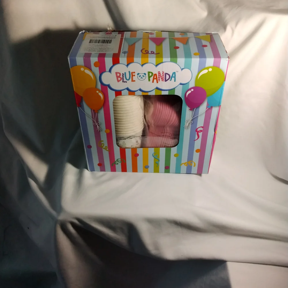 Party Cupcake Liners - Pink and White